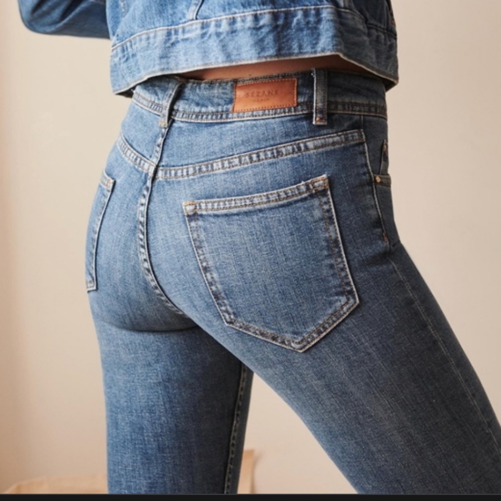 Sezane Le Slim Parfait Bleu Clair Jeans size 25